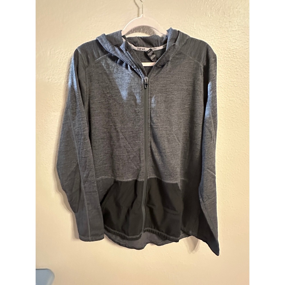 Hind Running Jacket Full Zip Lightweight Athletic Gray Black L